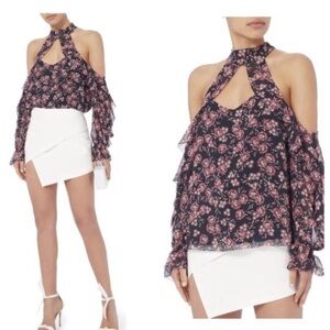 NWT Intermix Sloane Cold Shoulder Blouse